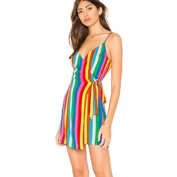 SMUM Say Jay Wrap Dress in Tulum Stripe Cruise